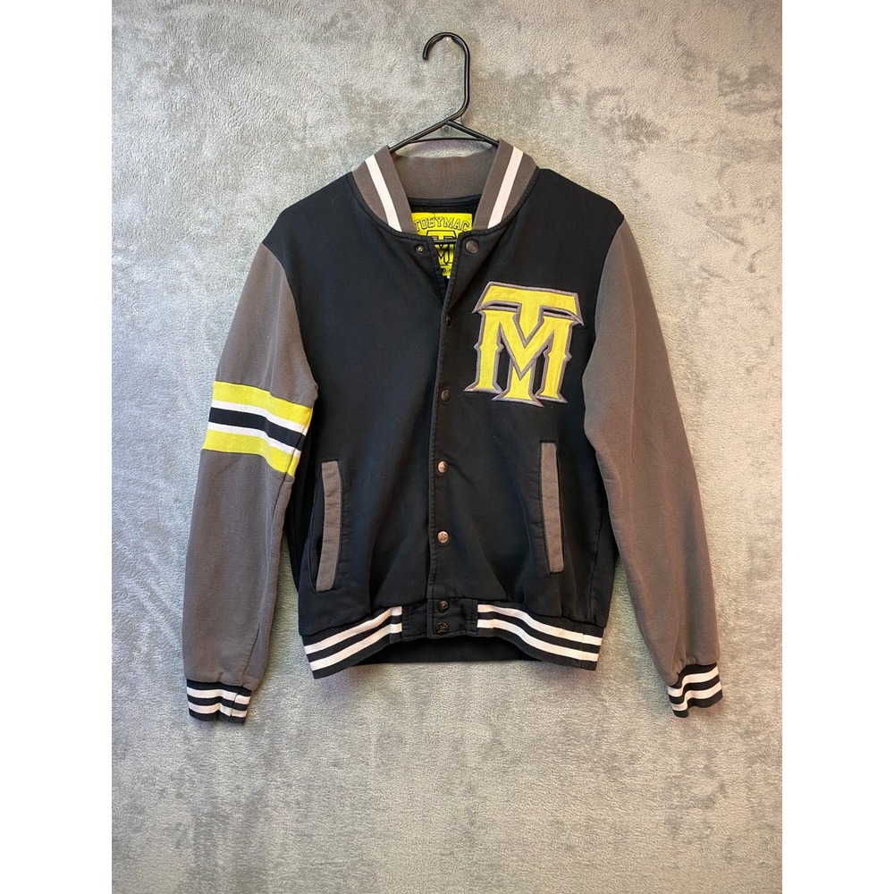 TobyMac‎ Varsity Letterman Jacket Black Grey Yellow Concert Merch Size XS